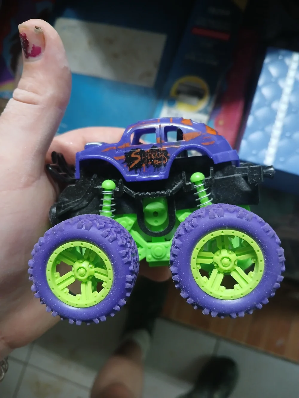 purple and green 